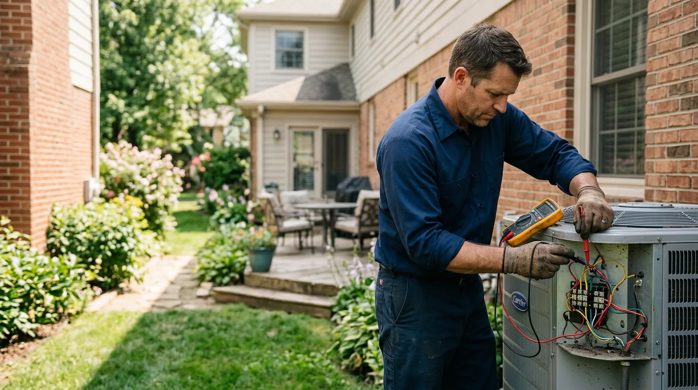HVAC technician working near Commerce City, CO